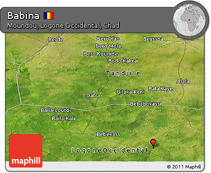 Satellite Panoramic Map of Babina