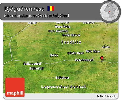 Satellite Panoramic Map of Djéguérenkass