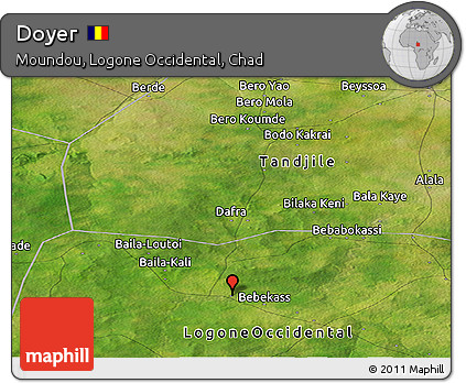 Satellite Panoramic Map of Doyer