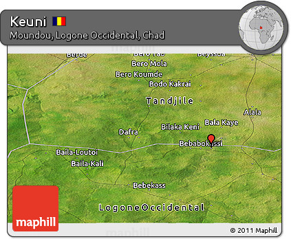 Satellite Panoramic Map of Keuni