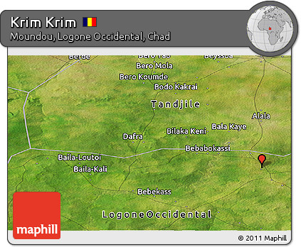 Satellite Panoramic Map of Krim Krim