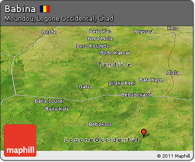Satellite Panoramic Map of Babina
