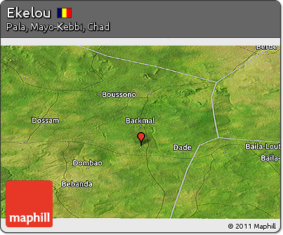 Satellite Panoramic Map of Ekelou