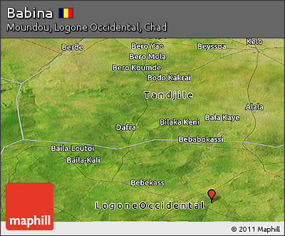 Satellite Panoramic Map of Babina