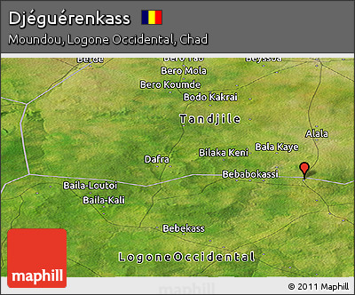Satellite Panoramic Map of Djéguérenkass