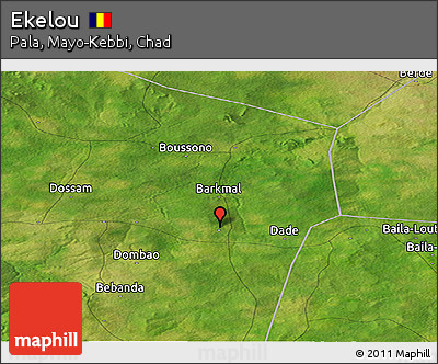 Satellite Panoramic Map of Ekelou