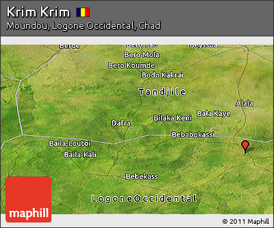 Satellite Panoramic Map of Krim Krim