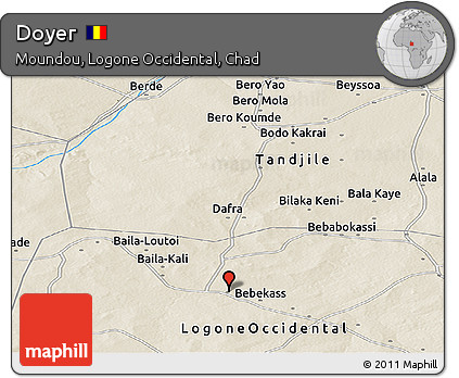 Shaded Relief Panoramic Map of Doyer
