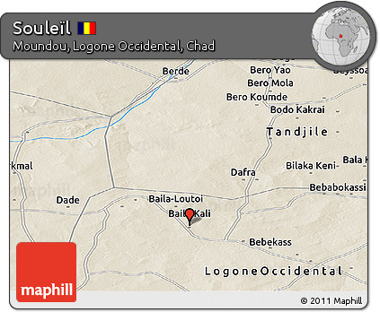 Shaded Relief Panoramic Map of Souleïl