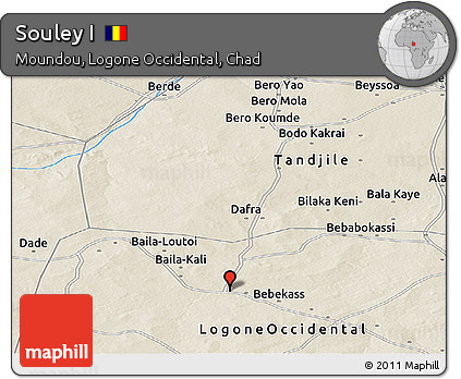 Shaded Relief Panoramic Map of Souley I