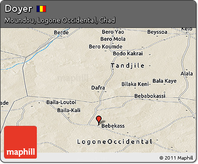 Shaded Relief Panoramic Map of Doyer