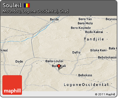 Shaded Relief Panoramic Map of Souleïl