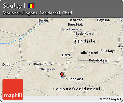 Shaded Relief Panoramic Map of Souley I