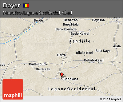 Shaded Relief Panoramic Map of Doyer