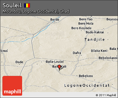 Shaded Relief Panoramic Map of Souleïl