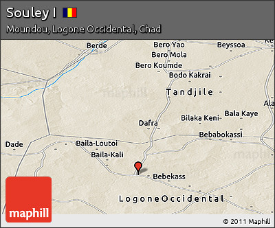 Shaded Relief Panoramic Map of Souley I