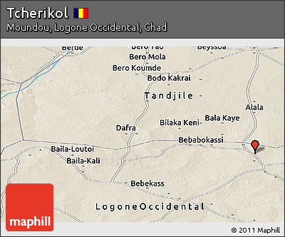 Shaded Relief Panoramic Map of Tcherikol