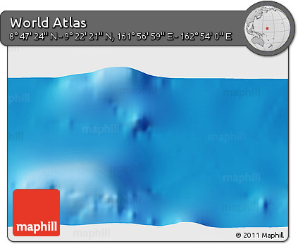 Physical 3D Map of the Area around 9° 4' 52" N, 162° 25' 30" E
