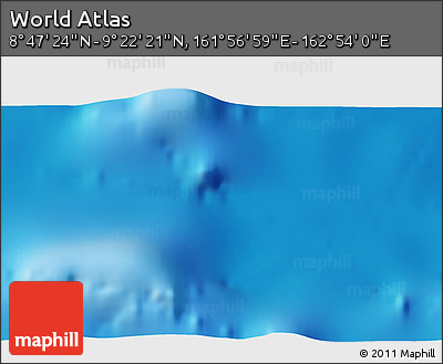 Physical 3D Map of the Area around 9° 4' 52" N, 162° 25' 30" E