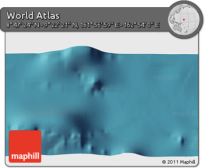 Satellite 3D Map of the Area around 9° 4' 52" N, 162° 25' 30" E