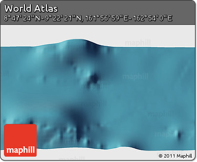 Satellite 3D Map of the Area around 9° 4' 52" N, 162° 25' 30" E