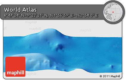 Physical Panoramic Map of the Area around 9° 4' 52" N, 162° 25' 30" E