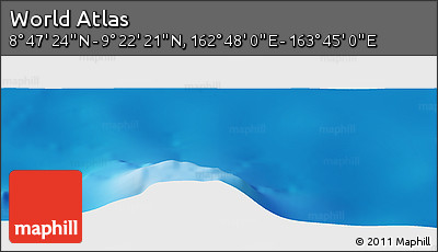 Physical Panoramic Map of the Area around 9° 4' 52" N, 163° 16' 30" E
