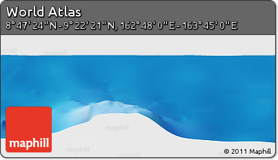 Physical Panoramic Map of the Area around 9° 4' 52" N, 163° 16' 30" E
