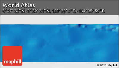 Physical Panoramic Map of the Area around 9° 4' 52" N, 164° 7' 30" E