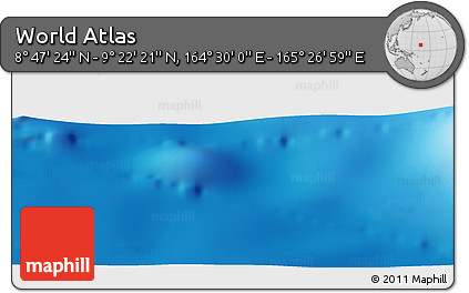 Physical Panoramic Map of the Area around 9° 4' 52" N, 164° 58' 29" E