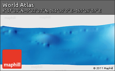 Physical Panoramic Map of the Area around 9° 4' 52" N, 164° 58' 29" E
