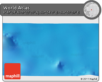 Physical 3D Map of the Area around 9° 4' 52" N, 168° 22' 30" E