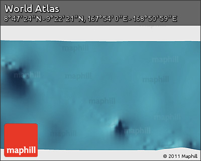 Satellite 3D Map of the Area around 9° 4' 52" N, 168° 22' 30" E