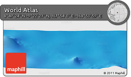 Physical Panoramic Map of the Area around 9° 4' 52" N, 168° 22' 30" E