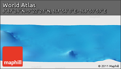 Physical Panoramic Map of the Area around 9° 4' 52" N, 168° 22' 30" E
