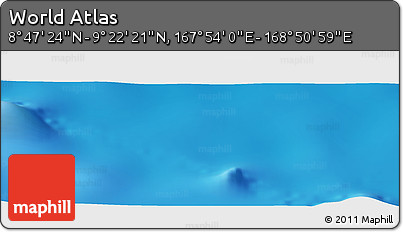 Physical Panoramic Map of the Area around 9° 4' 52" N, 168° 22' 30" E