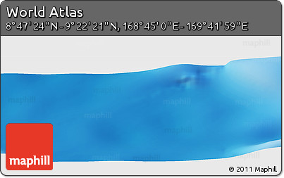 Physical Panoramic Map of the Area around 9° 4' 52" N, 169° 13' 29" E