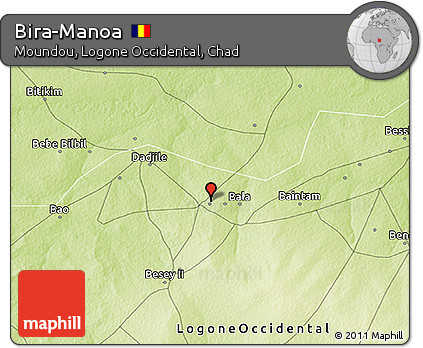 Physical 3D Map of Bira-Manoa