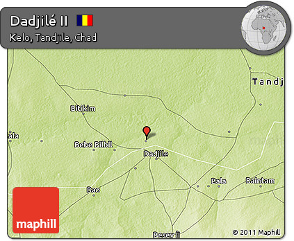 Physical 3D Map of Dadjilé II