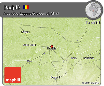 Physical 3D Map of Dadjilé
