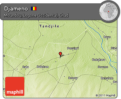 Physical 3D Map of Djameno