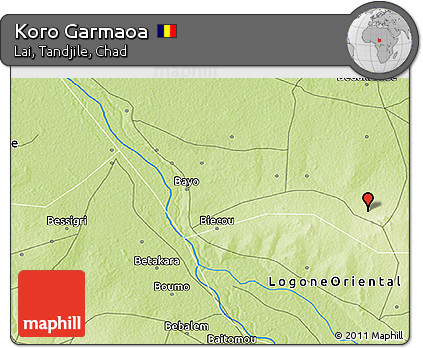 Physical 3D Map of Koro Garmaoa