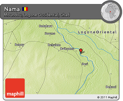 Physical 3D Map of Nama