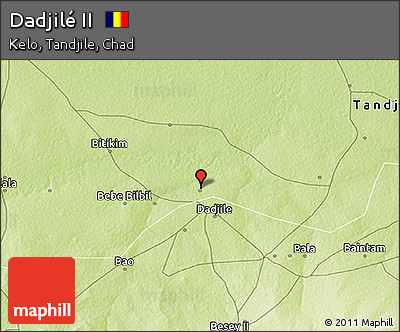 Physical 3D Map of Dadjilé II
