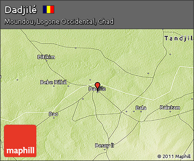 Physical 3D Map of Dadjilé