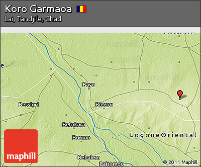 Physical 3D Map of Koro Garmaoa
