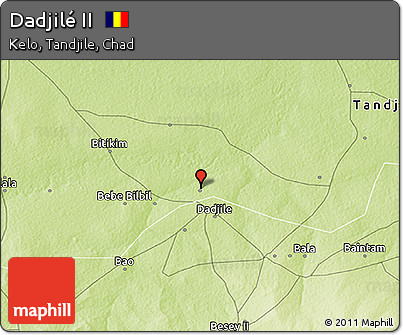 Physical 3D Map of Dadjilé II