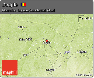 Physical 3D Map of Dadjilé