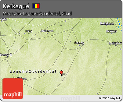 Physical 3D Map of Keïkagué