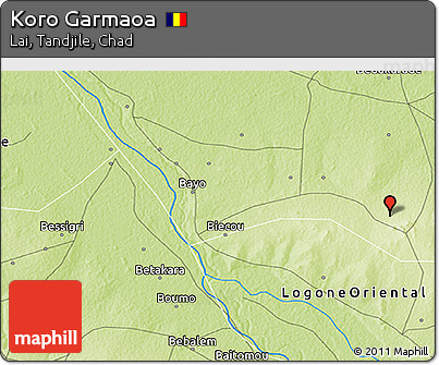 Physical 3D Map of Koro Garmaoa